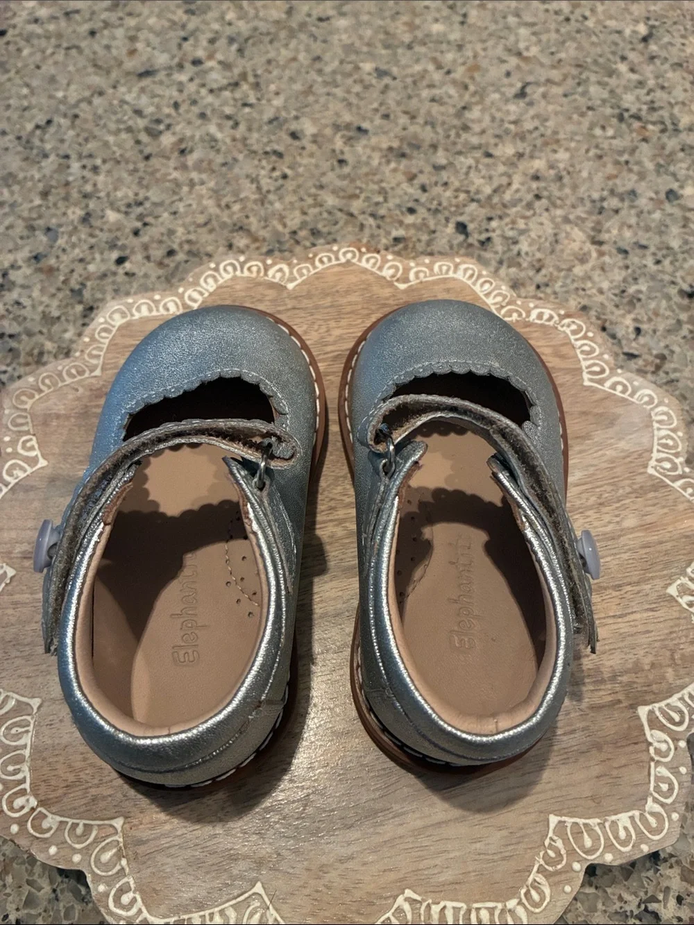 5C Silver Elephantito Mary Jane Silver Mary Janes